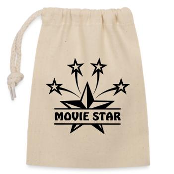 Moviestar banner - Closable cotton gift bag (14x20cm) - nature - Front