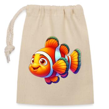 Clownfish - Closable cotton gift bag (14x20cm) - nature - Front