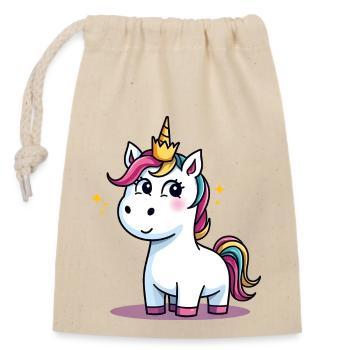 Licorne Dreamscape Couronne scintillante - Sac cadeau en coton avec cordon (14 x 20 cm) - nature - Devant