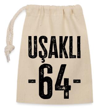 Uşak 64 – Traditions from Türkiye - Closable cotton gift bag (14x20cm) - nature - Front