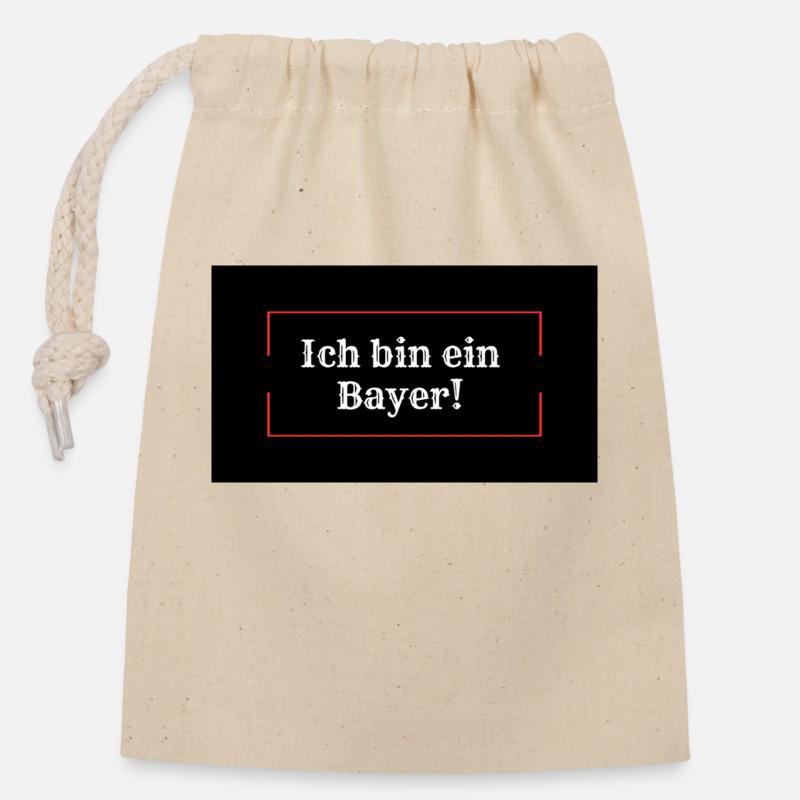 Bayern 1# - Verschließbarer Geschenkbeutel aus Baumwolle (14x20cm) - Natur