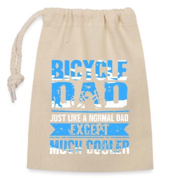 Cool cycliste papa drôle coureur père vie citation - Sac cadeau en coton avec cordon (14 x 20 cm) - nature - Devant