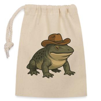 Amphibien préhistorique dessin animé Texas Evolution - Sac cadeau en coton avec cordon (14 x 20 cm) - nature - Devant