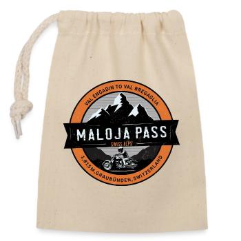 maloja pass , Switzerland - Closable cotton gift bag (14x20cm) - nature - Front
