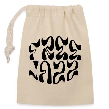 Conception du logo Free Jazz - Sac cadeau en coton avec cordon (14 x 20 cm) - nature - Devant