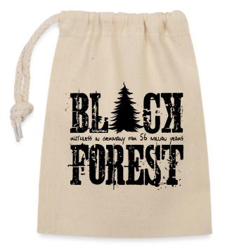 Black Forest – Brutal Wild German Nature Design - Verschließbarer Geschenkbeutel aus Baumwolle (14x20cm) - Natur - Vorne