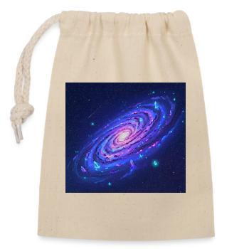 Neon Galaxie Spiral Kristalle - Verschließbarer Geschenkbeutel aus Baumwolle (14x20cm) - Natur - Vorne