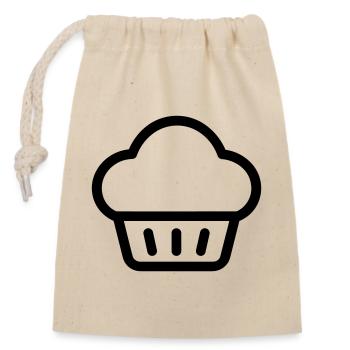 Muffin - Verschließbarer Geschenkbeutel aus Baumwolle (14x20cm) - Natur - Vorne