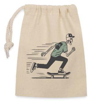 T-shirt patineur skeleton – Street Cool Style - Sac cadeau en coton avec cordon (14 x 20 cm) - nature - Devant