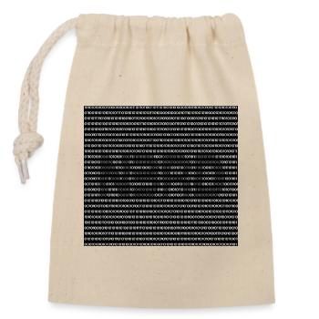 nerd - Closable cotton gift bag (14x20cm) - nature - Front
