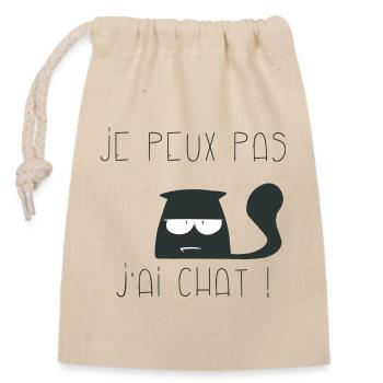Je peux pas j'ai chaut blazé - Sac cadeau en coton avec cordon (14 x 20 cm) - nature - Devant