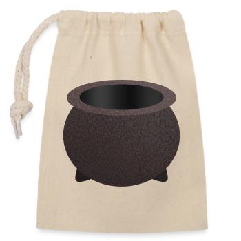 Textured Night Cauldron - Closable cotton gift bag (14x20cm) - nature - Front