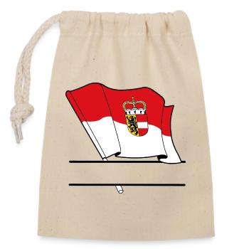 Drapeau de Salzbourg – Espace de noms - Sac cadeau en coton avec cordon (14 x 20 cm) - nature - Devant