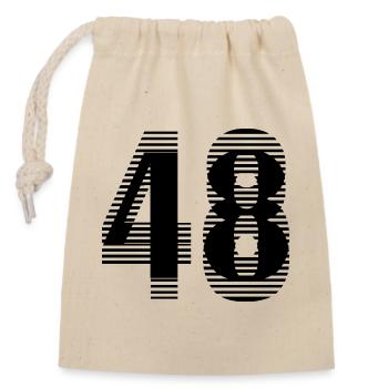 Numéro de course 48 – Passion du sport automobile - Sac cadeau en coton avec cordon (14 x 20 cm) - nature - Devant