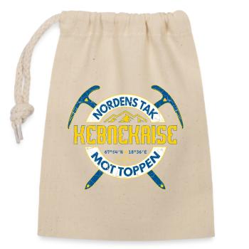 Kebnekaise Nordic Mountain Heritage - Closable cotton gift bag (14x20cm) - nature - Front