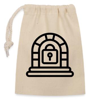 escape game - Closable cotton gift bag (14x20cm) - nature - Front