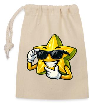 Dessin animé Beauté des Fruits de l’Étoile Stylé Comic d’été - Sac cadeau en coton avec cordon (14 x 20 cm) - nature - Devant