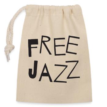 Lettres dessinées à la main de Free Jazz - Sac cadeau en coton avec cordon (14 x 20 cm) - nature - Devant