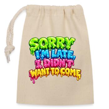 Neon Boiling Late Message - Closable cotton gift bag (14x20cm) - nature - Front