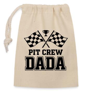 Pit Crew Dada Motorsport Racing Design - Verschließbarer Geschenkbeutel aus Baumwolle (14x20cm) - Natur - Vorne