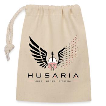 Husaria Digital Wings – Sécurité moderne et stratégie - Sac cadeau en coton avec cordon (14 x 20 cm) - nature - Devant
