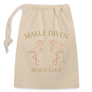 Malle Diven Beach Club Flamingo Mallorca Party - Sac cadeau en coton avec cordon (14 x 20 cm) - nature - Devant