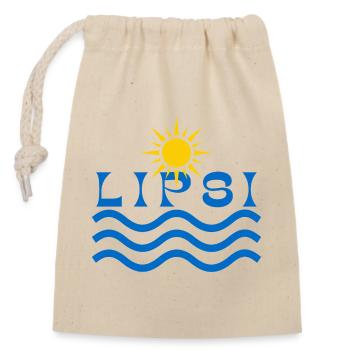 Ondes solaires Lipsi - Sac cadeau en coton avec cordon (14 x 20 cm) - nature - Devant