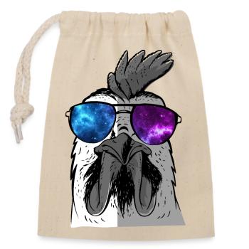 POULET COQ POULE COOL - Sac cadeau en coton avec cordon (14 x 20 cm) - nature - Devant