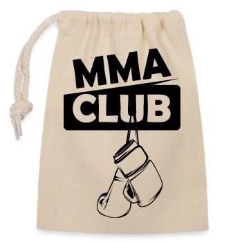 MMA Club Team gym Club Martial Arts Logo Boxing - Closable cotton gift bag (14x20cm) - nature - Front