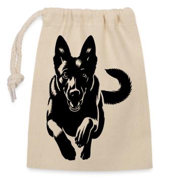Malinois - Verschließbarer Geschenkbeutel aus Baumwolle (14x20cm) - Natur - Vorne