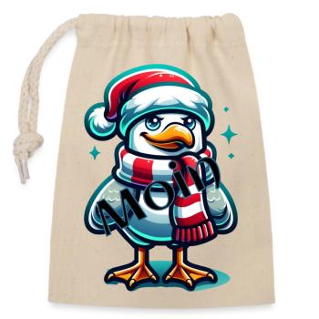 Moin Seagull Noël - Sac cadeau en coton avec cordon (14 x 20 cm) - nature - Devant