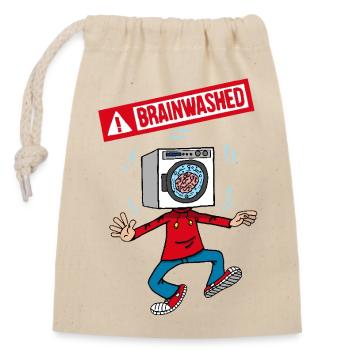 Le lavage de cerveau - Sac cadeau en coton avec cordon (14 x 20 cm) - nature - Devant