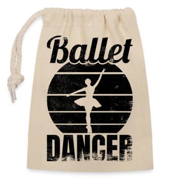 Ballet Dancer - Closable cotton gift bag (14x20cm) - nature - Front