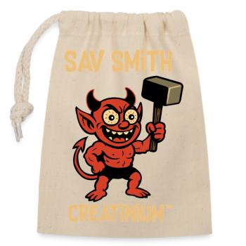 Sav Smith – The Chaos Imp - Closable cotton gift bag (14x20cm) - nature - Front