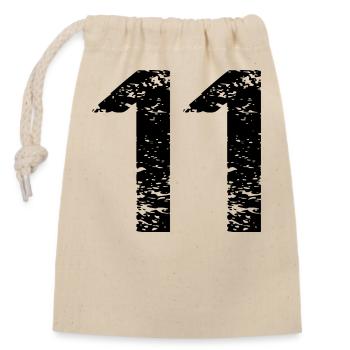 11 Number Jersey - Closable cotton gift bag (14x20cm) - nature - Front