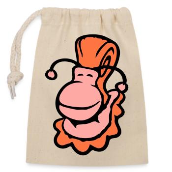 snail shell snail slug smiles sweetly - Closable cotton gift bag (14x20cm) - nature - Front