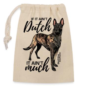 Dutchie - Chien de berger néerlandais - Sac cadeau en coton avec cordon (14 x 20 cm) - nature - Devant