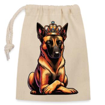 Malinois Belgian Shepherd Malinois Owner - Closable cotton gift bag (14x20cm) - nature - Front