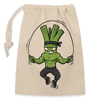 Sport sportif pour amateurs d’oignons à la corde à sauter à la corde - Sac cadeau en coton avec cordon (14 x 20 cm) - nature - Devant