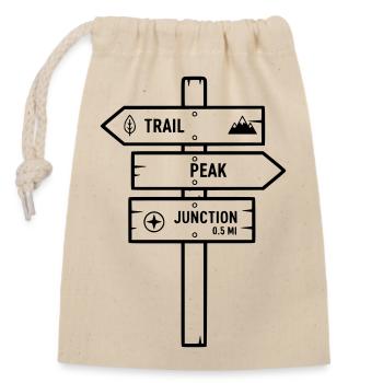 Pic du sentier Signal - Sac cadeau en coton avec cordon (14 x 20 cm) - nature - Devant