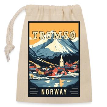Entdecken Sie das arktische Abenteuer von Tromsø in Norwegen - Verschließbarer Geschenkbeutel aus Baumwolle (14x20cm) - Natur - Vorne
