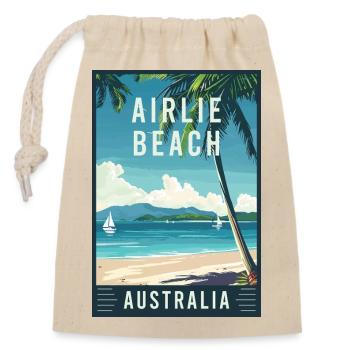 Erleben Sie den Tropical Airlie Beach in Australien - Verschließbarer Geschenkbeutel aus Baumwolle (14x20cm) - Natur - Vorne