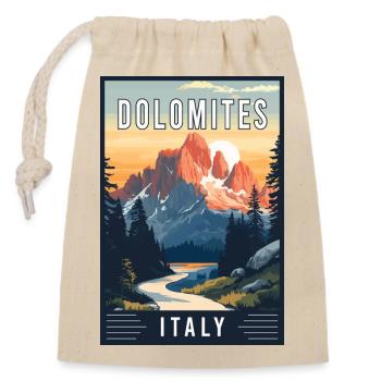 Entdecken Sie majestätische Dolomiten in Italien - Verschließbarer Geschenkbeutel aus Baumwolle (14x20cm) - Natur - Vorne