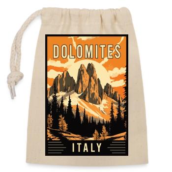 Entdecken Sie majestätische Dolomite in Italien - Verschließbarer Geschenkbeutel aus Baumwolle (14x20cm) - Natur - Vorne