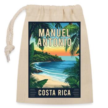 Explore Tropical Manuel Antonio in Costa Rica - Closable cotton gift bag (14x20cm) - nature - Front