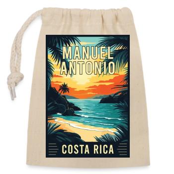 Discover Tropical Manuel Antonio in Costa Rica - Closable cotton gift bag (14x20cm) - nature - Front