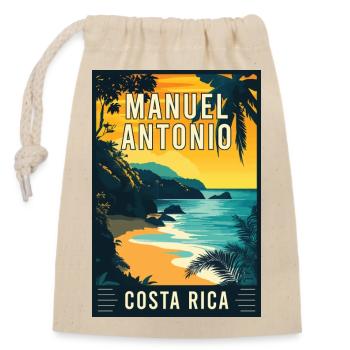 Experience Tropical Manuel Antonio in Costa Rica - Closable cotton gift bag (14x20cm) - nature - Front