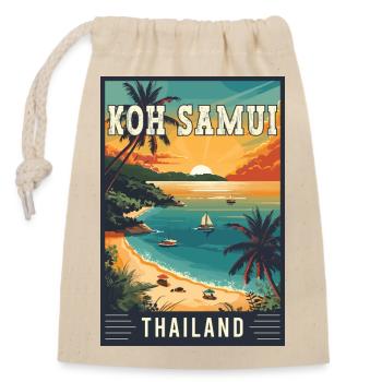 Découvrez le paradis à Koh Samui en Thaïlande - Sac cadeau en coton avec cordon (14 x 20 cm) - nature - Devant