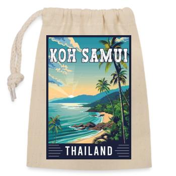 Découvrez le paradis à Koh Samui en Thaïlande - Sac cadeau en coton avec cordon (14 x 20 cm) - nature - Devant