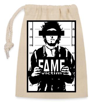 Fame Victim Mugshot Shirt – Dark Streetwear - Closable cotton gift bag (14x20cm) - nature - Front